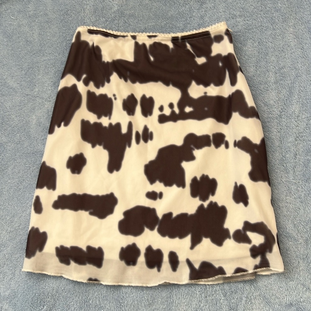 Princess Polly Cow Print Skirt